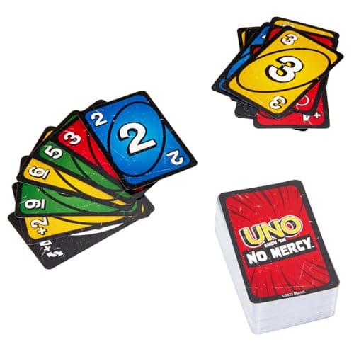 Mattel Games UNO Show ‘em No Mercy Card Game for Kids, Adults & Family Parties & Travel with Extra Cards, Special Rules & Tougher Penalties — view 7