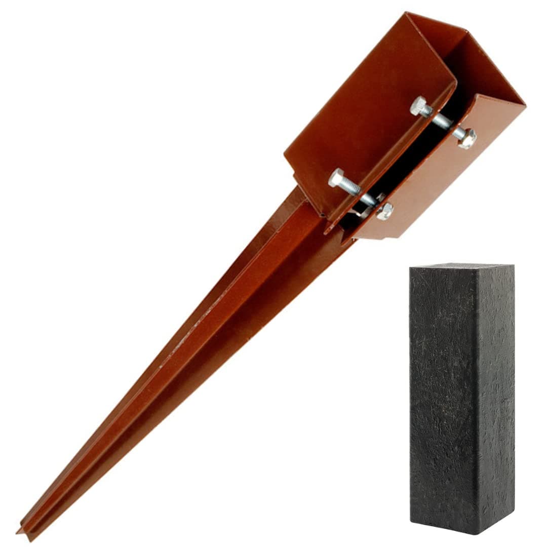[FIXINGS DIRECT®] 75mm (3") Industrial Fence Post Spike Support 600mm Long Drive Down Post Spike (Includes Driving Tool) (4) — view 3