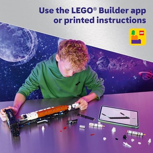 LEGO Technic NASA Artemis Space Launch System Rocket Building Toy for Boys & Girls - STEM Learning & Space Toy W/3-Stage Launch Function for Kids, Ages 9+ - Idea for Birthdays - 42221 — view 5