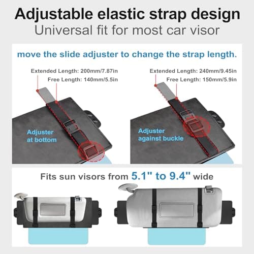 Veharvim Sun Visor Extender for Car (Polarized, UV400, PC Lens, 2 Side Sunshade), Car Visor Extender Sun Blocker, Visor Extender Attachment, Anti-Glare for Safe Driving — view 5