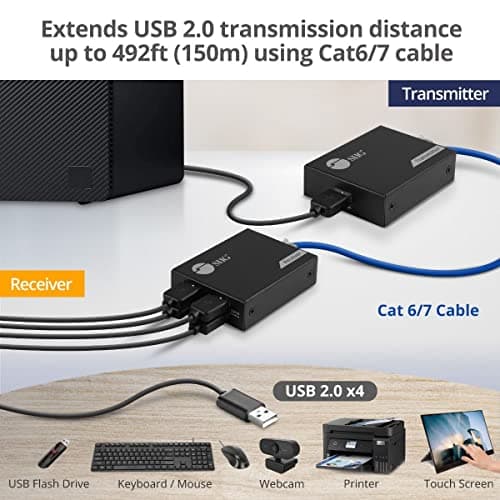 SIIG 4-Port USB 2.0 Extender Over Cat6/7, 492ft, JU-EX0411-S1 — view 3