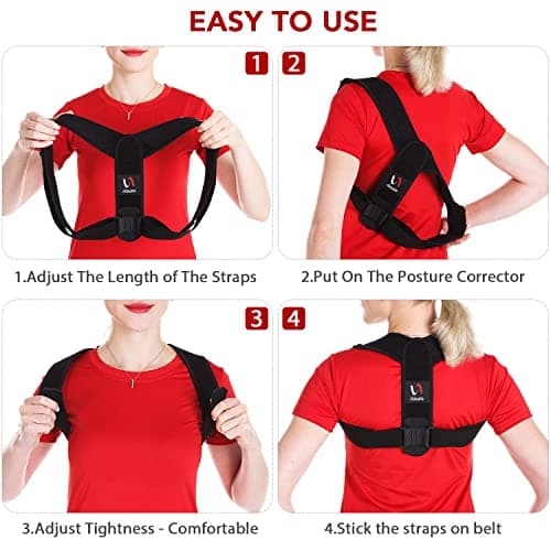 Posture Corrector for Men and Women, Comfortable Upper and Back Brace, Adjustable Back Support for Back, Shoulder and Neck — view 3
