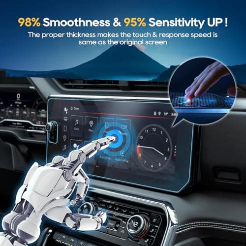 LFOTPP 13.4 Inch AG Tempered Glass Screen Protector for 2022-2025 GMC Sierra 1500, 2500HD, 3500HD (AT4/AT4X/Denali/Denali Ultimate) with Buttons on the Screen, Matte, Anti-Glare, 1 Count — view 4