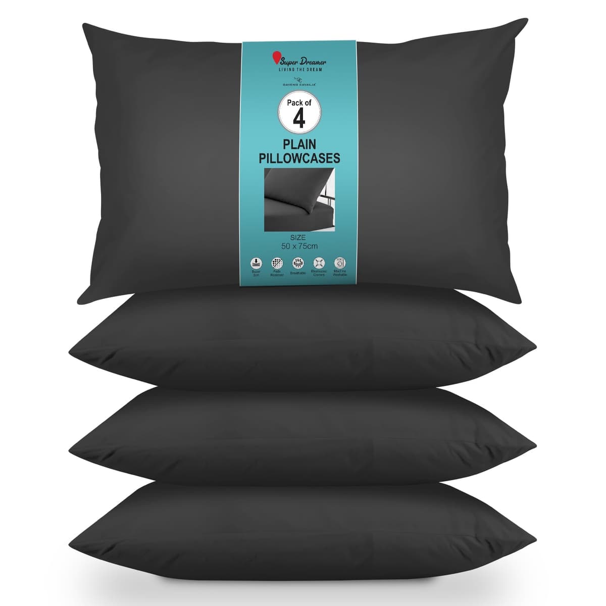 GC GAVENO CAVAILIA Fitted Sheet Single Bed (91 x 190cm) - Grey Bedding Sheets - Plain Dyed Microfiber Bed Sheets Single - (10 inch) 25cm Deep Pocket Bottom Sheet - Easycare - Wrinkle & Fade Resistant — view 99