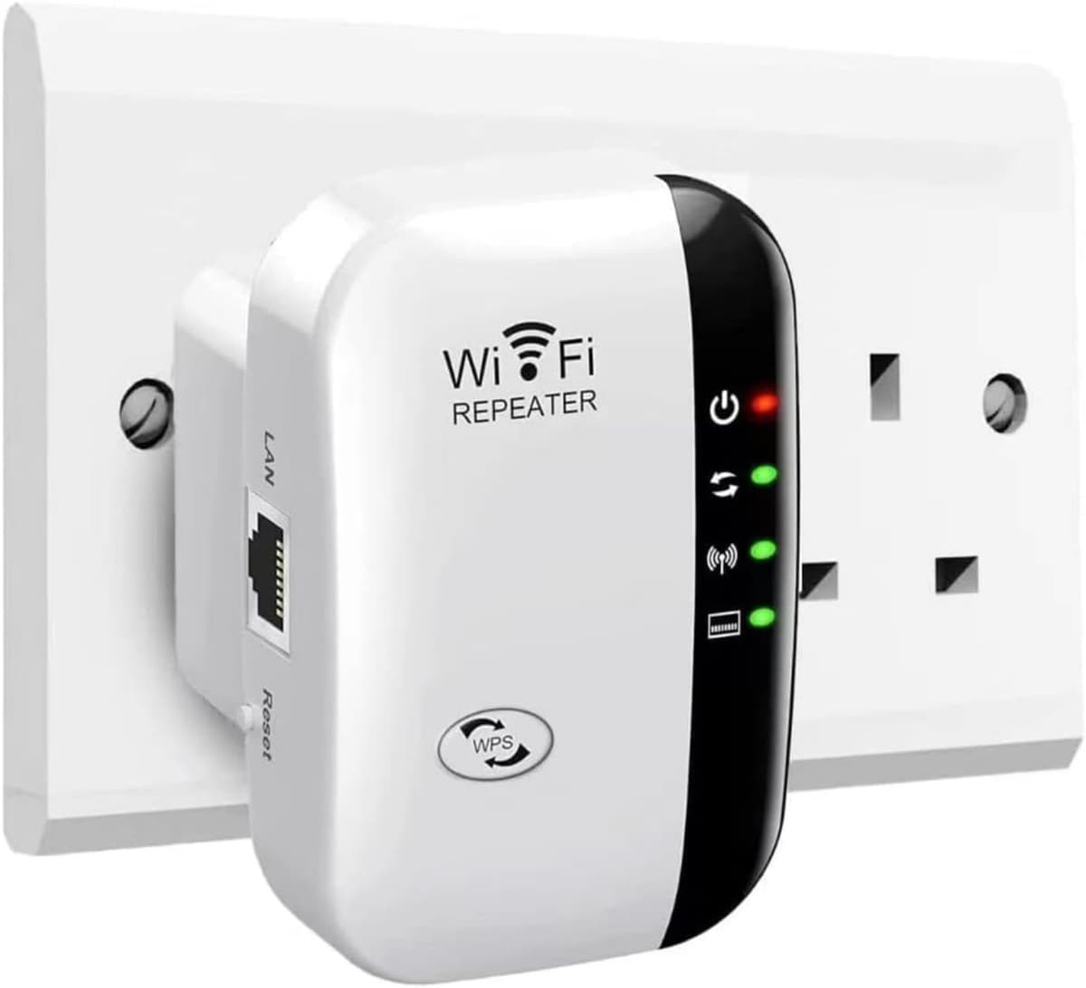 2026 WiFi Extender, WiFi Booster, WiFi Repeater, Covers Up to 3000 Sq.ft and 45 Devices, Internet Booster - with Ethernet Port, Quick Setup, Home Wireless Signal Booster, UK Plug