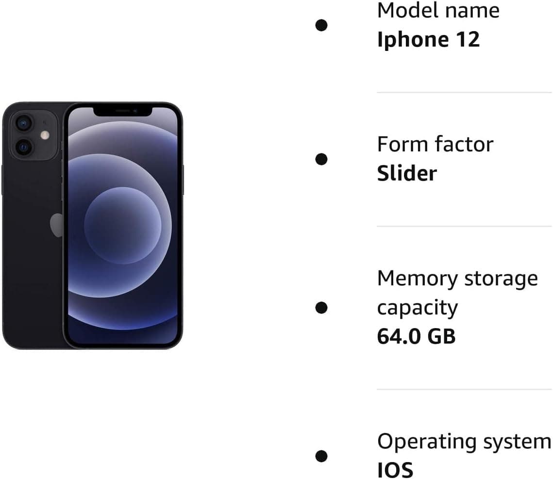 Apple iPhone 12, 64GB, Black (Renewed) — view 7