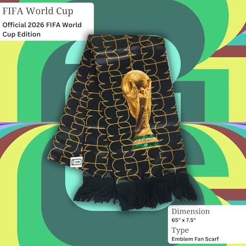 Wagon International Official FIFA World Cup 2026 Edition - High Definition Universal Polyester Trophy Scarf – Gameday Fan Wear for all Matches from New York to Miami, Dallas to Los Angeles — view 7