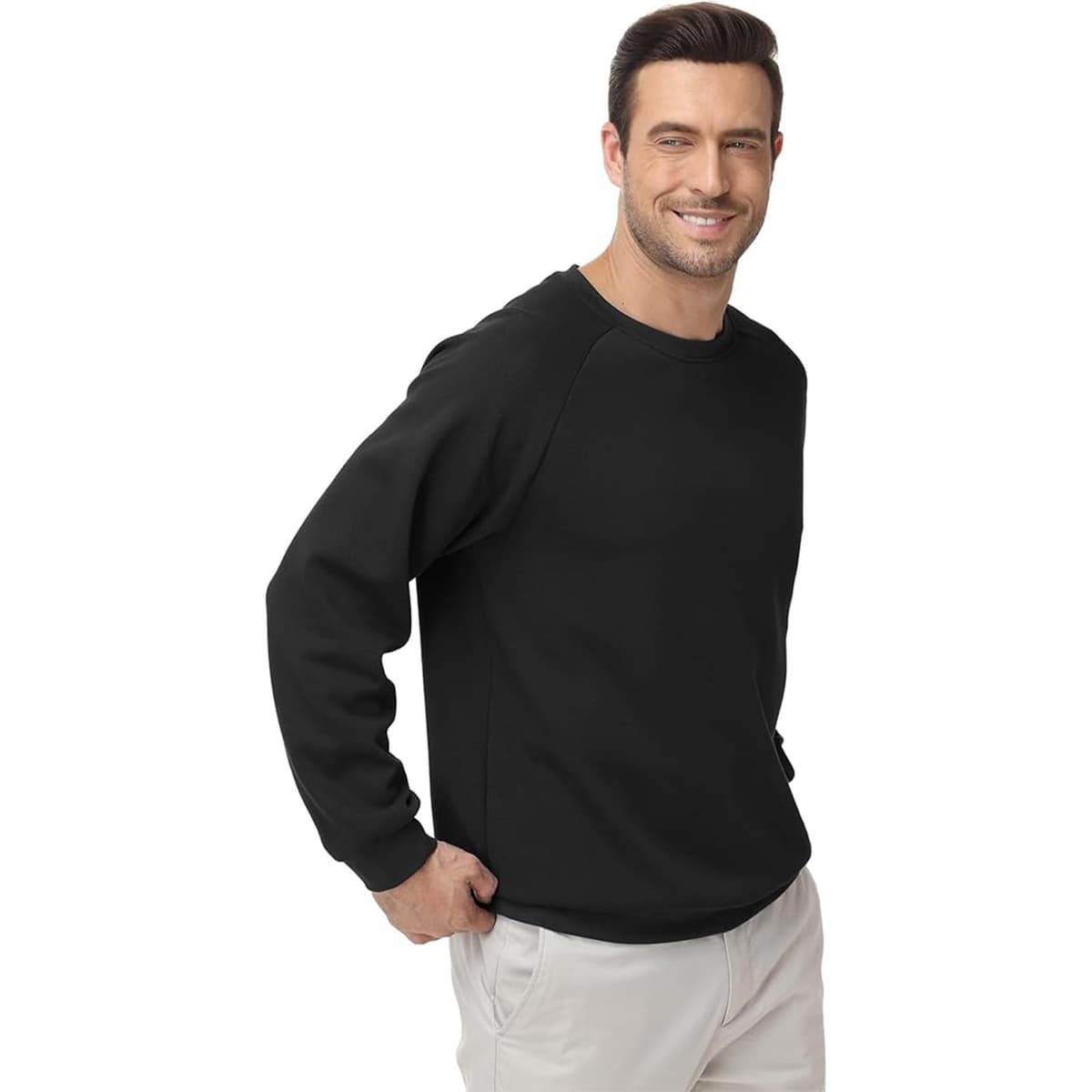 Sudadera de manga larga para hombre, cuello redondo, para pesca, entrenamiento, atletismo, gimnasio, primavera, otoño e invierno — view 4