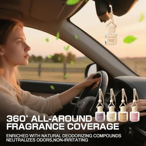 Car Air Fresheners Diffuser, Hanging Car Scent Air Freshener, Car Freshener Long Lasting, Essential Oil Diffuser, Fragrance Oil Air Diffuser, 4pcs — view 2