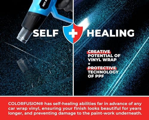 ColorFusion PPF by VViViD, Gloss Cosmic Blue Dry Apply PPF Vinyl Car Wrap Roll 1ft x 5ft — view 4