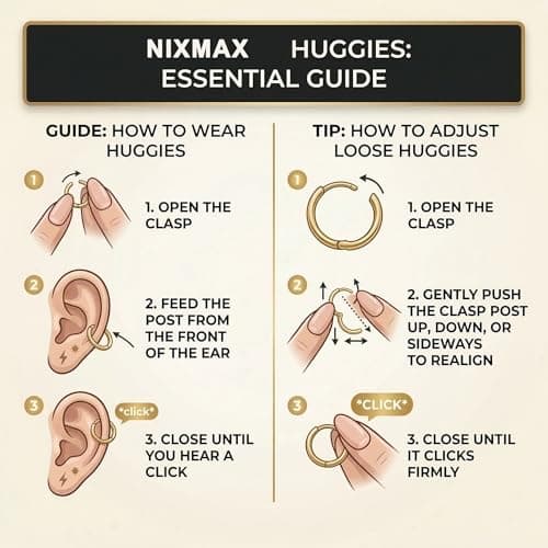 NIXMAX Trendy Gold Dangle Earrings for Women, Chunky Statement Round CZ — view 6