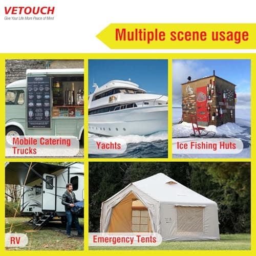 VETOUCH Carbon Monoxide Detector Plug in, Portable Carbon Monoxide Detectors, Simultaneously Checks Temperature/Humidity, Alarm Function,Clear LCD Display,for Home Kitchen RV Travel CO Detector — view 5