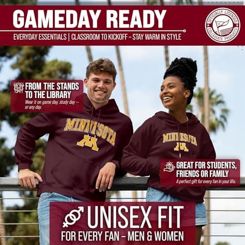 Minnesota Golden Gophers Arch & Logo Gameday Hoodie - Maroon Large — view 3