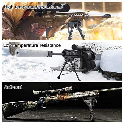Feyachi Carbon Fiber Tactical Rifle Bipod 6"-9" Adjustable with Picatinny/Mlock Adapter — view 6
