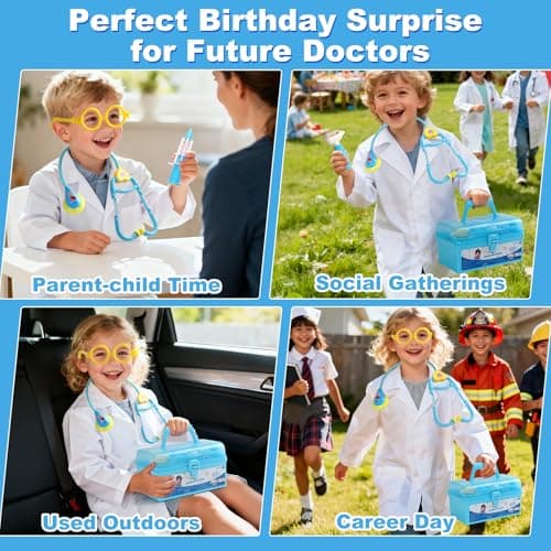Doctor Kit Kids Toys for 2 3 4 Year Old Girl Boys Pretend Play Dress Up — view 6