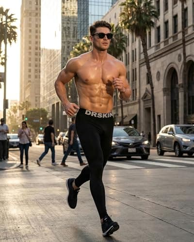 DRSKIN 5, 4, 3 or 1 Pack Men’s Compression Pants Tights Leggings Sports Baselayer Running Athletic Workout Thermal, Classic B01, Large — view 2