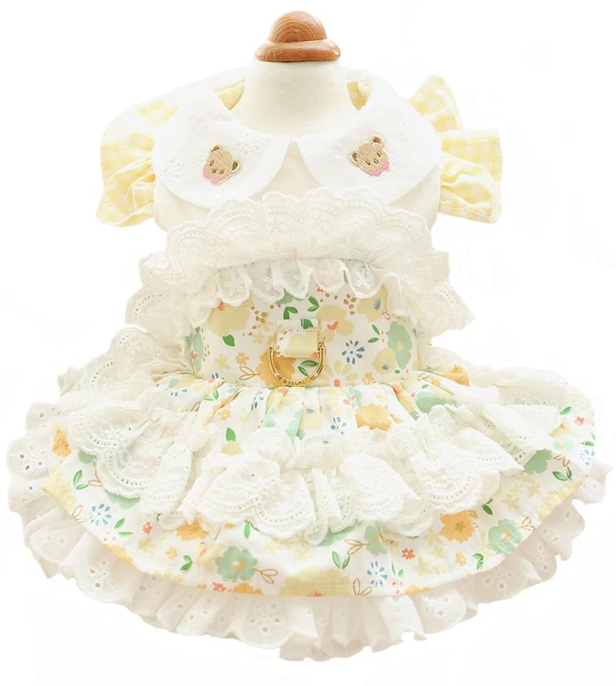 MaruPet Fashion Sweet Puppy Dog Chiffon Princess Dress for EXTRAL Small and Small Dog Pink S — view 20