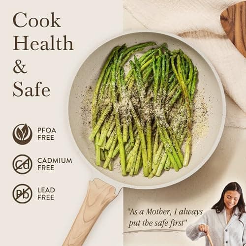 CAROTE 21pcs Pots and Pans Set, Nonstick Cookware Sets, Induction Cookware Kitchen Set Non Stick Cooking Set w/Frying Pans & Saucepans (PFOS, PFOA Free) — view 2