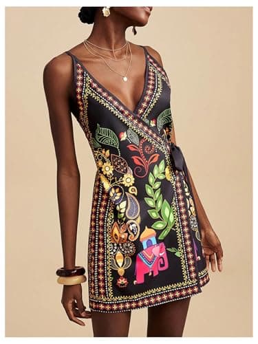 Women Spring Dresses 2026 Flowy Outdoor Cocktail Sleeveless Spring Vacation Floral Dress Beach Cotton Formal Cozy Summer Party Boho Sundresses Evening Robe ETE Pour Femme Voyage S — view 2