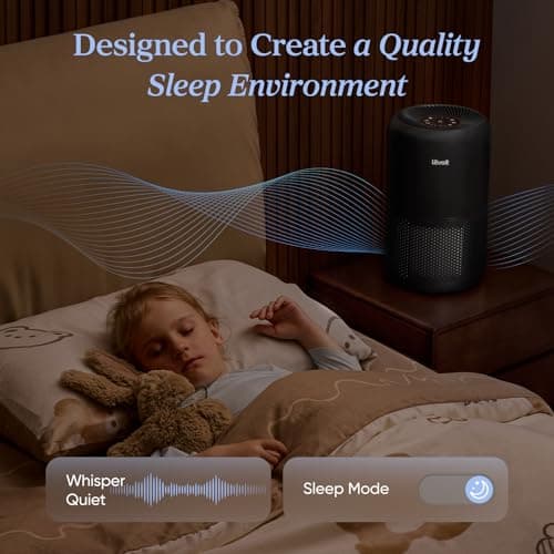 Levoit Air Purifiers Large Room Bedroom Home Up to 1073 ft², AHAM VERIFIDE, 4 Customized Replacement Filters Remove Allergies Pollen Dust Smoke Odor, Air Cleaner with Sleep Mode, Core 300-P Black — view 5