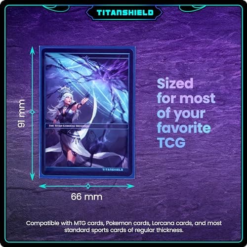 TitanShield (150 Sleeves/Color) Standard Size Board Game Trading Card Sleeves Deck Protector for Magic The Gathering MTG, Baseball Collection, Dropmix — view 2
