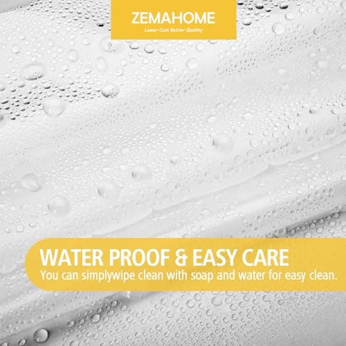 ZEMAHOME Clear PEVA Plastic Shower Curtain Liner Premium Light Weight 72" x 72" Transparent Bathroom Shower Showroom Curtain Liner with Rustproof Metal Gromments and Weighted Magnet — view 2