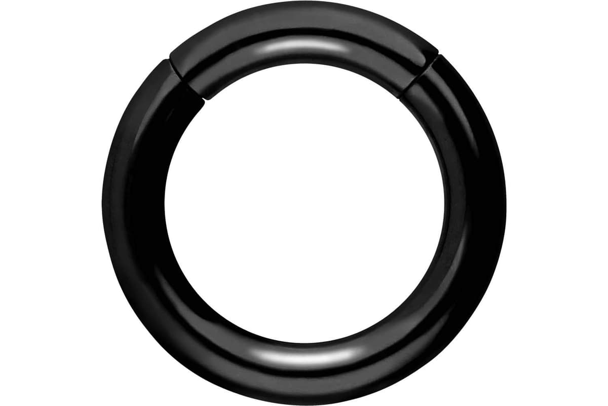 PIERCINGLINE Anillo segmento Clicker de acero quirúrgico – Piercing en oro, plata, rosa, negro o azul – para nariz, tabique, oreja, hélice o tragus — view 33