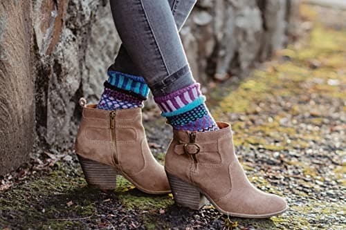 Solmate Socks - Mismatched Crew Socks; Made in USA; Raspberry Small