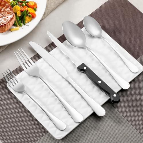 12 Pcs Dinner Spoons Set, Food-Grade Stainless Steel Tablespoons, Durable Metal Table Spoon, Cutlery Soup Spoons Silverware for Home, Kitchen or Restaurant, Mirror Polished, Dishwasher Safe - 7 Inch — view 5