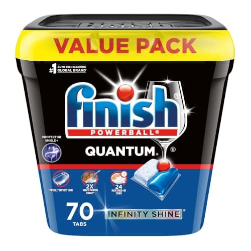 Finish Quantum Infinity Shine Dishwasher Detergent Pods, 70 Tabs