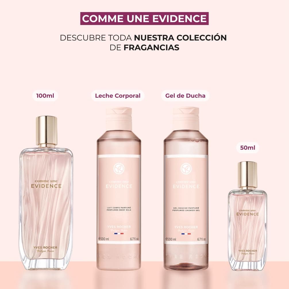 Yves Rocher Perfume COMME UNE EVIDENCE - Eau de Parfum para Mujeres - Rosa y Bergamota - Fragancia Floral Verde y Notas de Chipre - Regalos Elegantes para Mujer - 50ml - Idea de Regalo Día de la madre — view 4