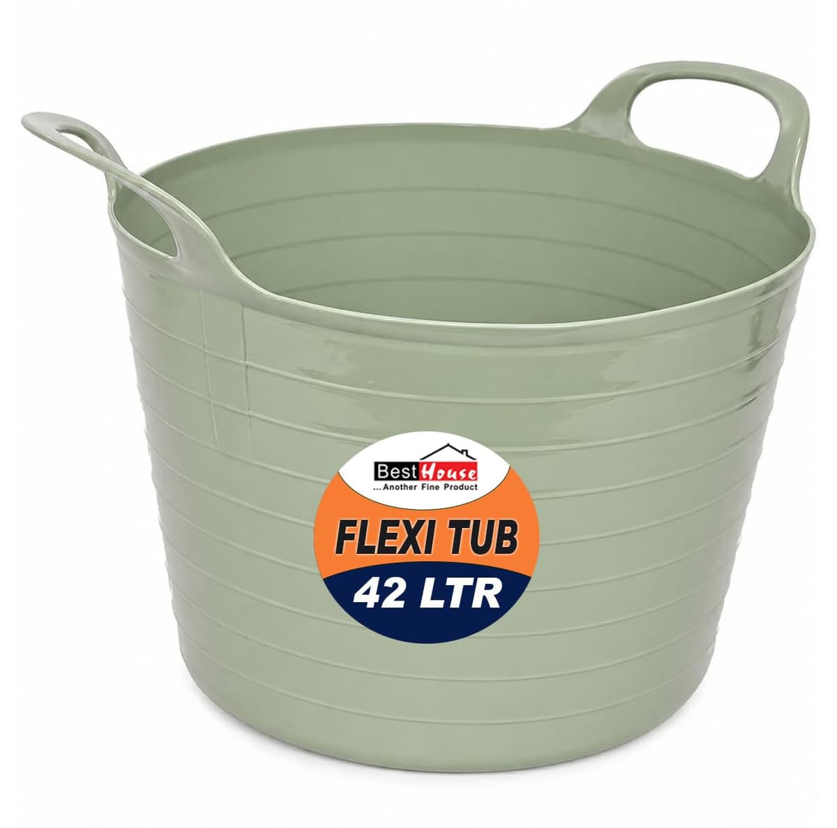 Best House | 3 Pcs of Flexi Tub with Handles | Small Size | Mini | 7 Litres | Yellow | Garden Tubs | Plastic Storage Container for Home, Washing, Garden Waste and DIY Projects — view 57