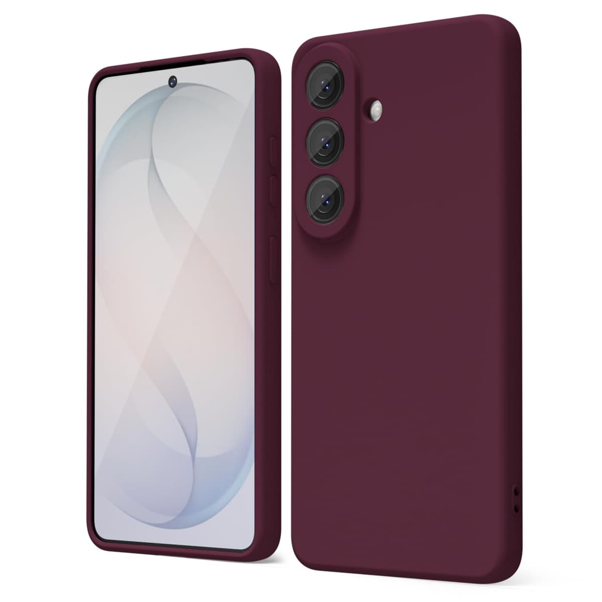 oakxco for Samsung Galaxy S23 Phone Case Liquid Silicone,Cute Thin Slim Soft Rubber TPU Plain Smooth Gel Cover for Women Girl Aesthetic Design, Matte Solid Protective & Shockproof, Burgundy Plum Wine — view 419