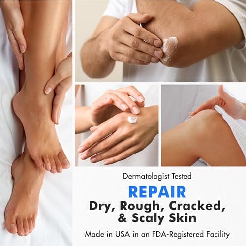 Ebanel Urea Cream 40% plus Salicylic Acid 2%, Foot Cream for Dry Cracked Heels Feet Knees Elbows Hands, Foot Dead Skin Cuticle Callus Remover Toenail Softener, Keratolytic Skin Barrier Repair — view 3