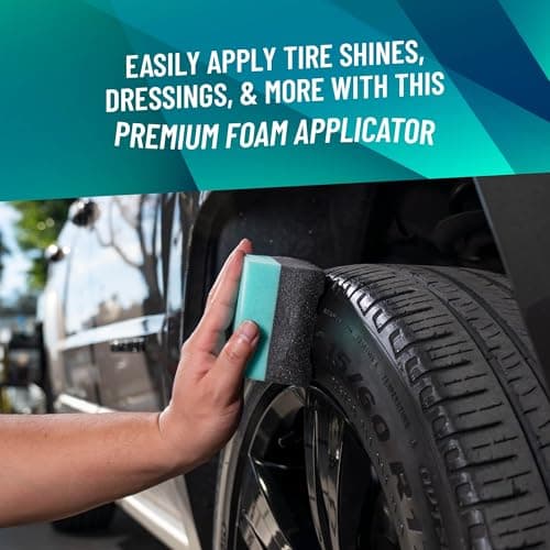 Chemical Guys Wonder Wave Durafoam Contoured Large Tire Shine & Dressing Applicator Pad, Pack of 2