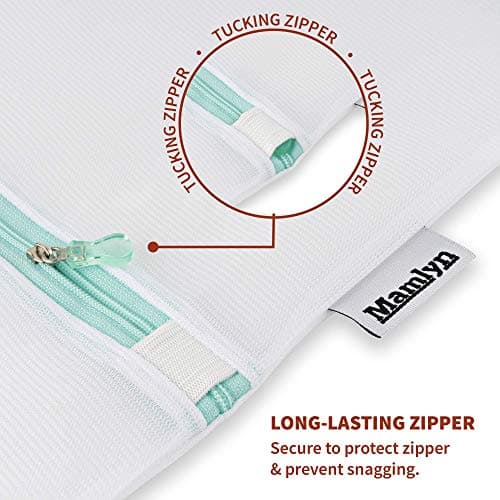Mamlyn 2 Medium Mesh Laundry Bag for Delicates mesh Fabric with Colored Zippers, Wash Bags for Delicates, Socks Underwear Hosiery Stockings Bras Lingerie — view 3