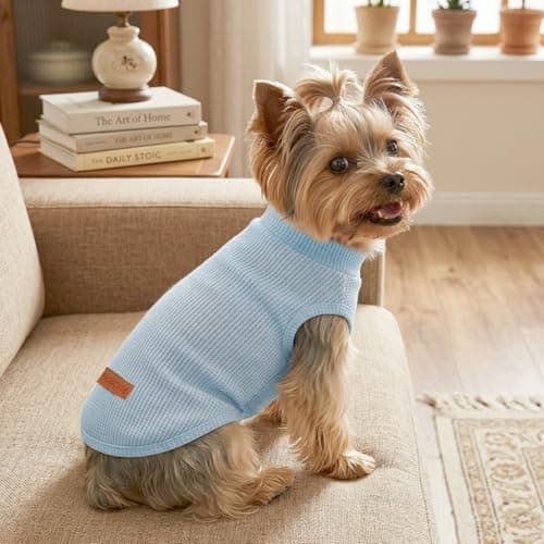3Pack Dog Shirts Lightweight Waffle Dog Shirt for Small Dogs Sleeveless Dog Shirt for Small Medium Boy Girl Dogs Cozy & Breathable Pet Vest — view 3