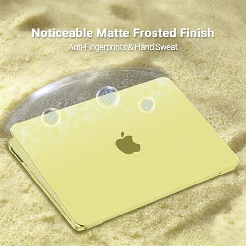 MOSISO Compatible with MacBook Neo Case 13 inch 2026 Release Model A3404, Seamlessly Closes&Fingerprints-Resistant Protective Hard Shell Cover, Great for Work Travel Study Daily Use, Citrus Clear — view 6
