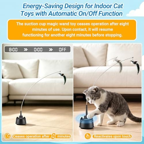 Interactive Cat Toys for Indoor Cats Toy Wand 360° Flying Bird Cat Toy — view 4