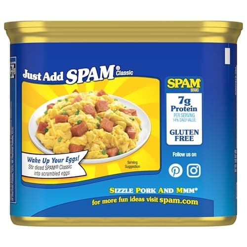 SPAM Classic, SPAM Canned Meat, 12 oz Can (12 Pack) — view 4