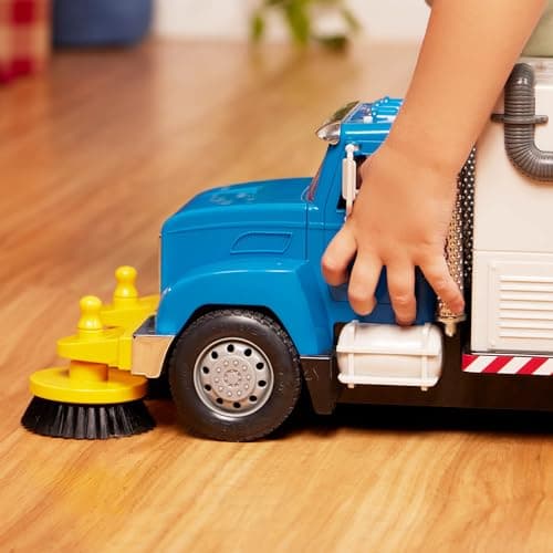 Driven by Battat – Large 18-Inch Electric Street Sweeper Kids ToysCars with Spinning Brushes & Lights – 1:16 Scale with Working Doors & Sounds – Tilting Container for 3+ Years — view 3