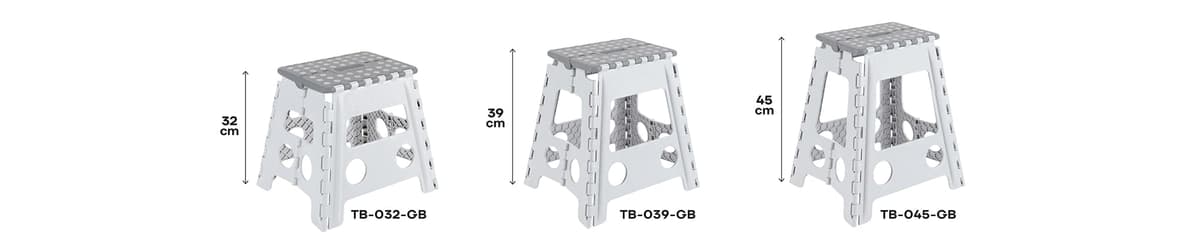 ARREGUI TB-022-G Taburete Plegable Cocina o Baño | Escalera Plegable Pequeña | Taburete Infantil | Banqueta Baño | Escalón Plegable para Adultos y Niños (hasta 150Kg) | 22 cm de Altura | Gris — view 14
