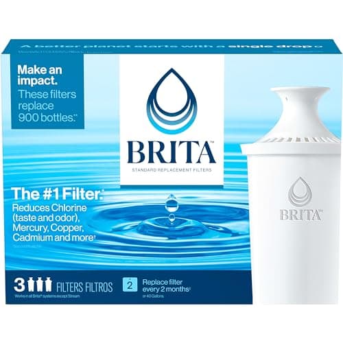 Brita Standard Water Filter for Pitchers and Dispensers, BPA-Free, Reduces Copper, Cadmium and Mercury Impurities, Lasts Two Months or 40 Gallons, Includes 3 Filters for Pitchers — view 13