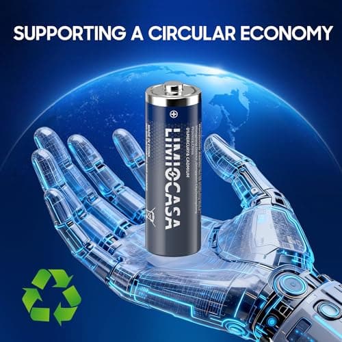 LIMIOCASA AA Batteries 12-Pack, Alkaline Batteries with 10-Year Shelf Life, Leak-Proof for Long-Lasting Power in Wireless Mice, Keyboards, Remote Controls, Toys & More — view 5