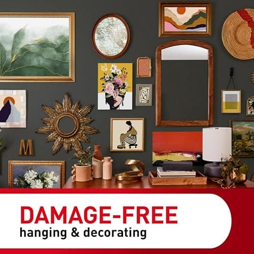 Command 20 Lb XL Heavyweight Picture Hanging Strips, Damage Free Hanging Picture Hangers, Heavy Duty Wall Hanging Strips for Back to School Dorm Organization, 10 White Adhesive Strip Pairs — view 8