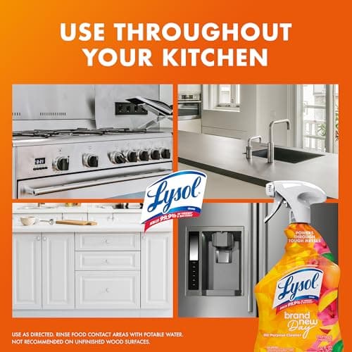 Lysol All Purpose Cleaner Spray, Multi-Purpose Disinfecting Spray, Kitchen & Bathroom Cleaner, Mango & Hibiscus Scent, 32 Fl Oz — view 4