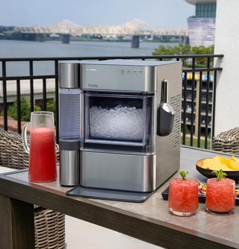 GE Profile Opal 2.0 Ultra Nugget Ice Maker with .75 Gallon Side Tank and Scale Inhibiting Filter, Scoop Included, 38 lbs in 24 Hours, Pellet Ice Machine with WiFi & Smart Connected, Stainless Steel — view 10