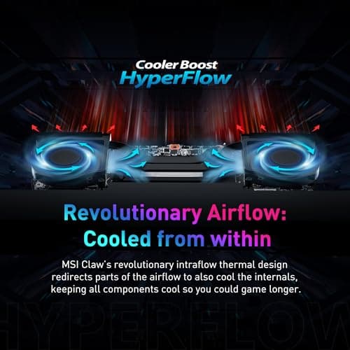 MSI Claw PC Gaming Handheld: Intel Ultra 7-155H, 7" FHD 120Hz Display, 16GB LPDDR5, 512GB NVMe SSD, MicroSD Card Reader, Thunderbolt 4, Win 11 Home: Black A1M-051US (Renewed) — view 4