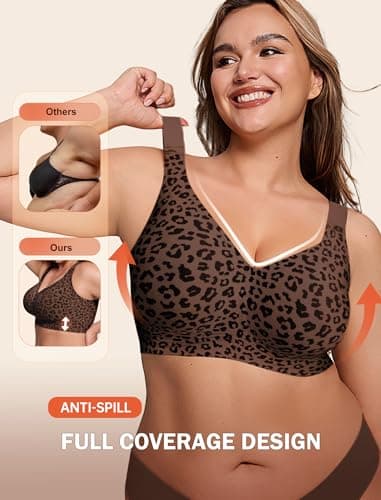 LetsJoli Jelly Bras for Women No Underwire Plus Size Push Up Supportive