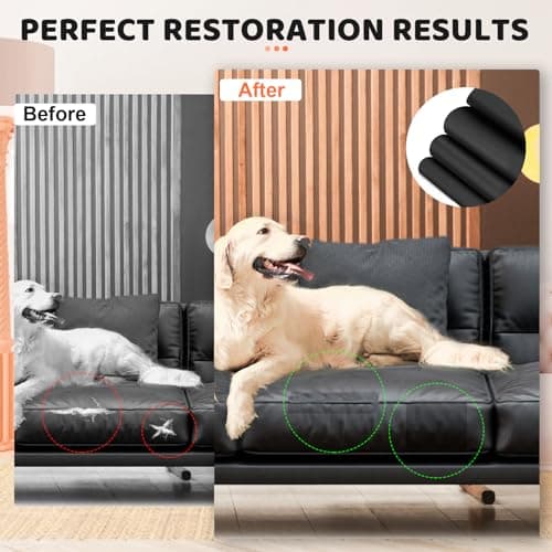 Gecyfit Leather Repair Patch Kit, 10 x160 cm Black Upholstery Tape, Upgraded Self-Adhesive Leather Tape for Motorcycle Seat, Car Seat, Couch, Sofa, Bike, Furniture, Vinyl Pleather Repair — view 4